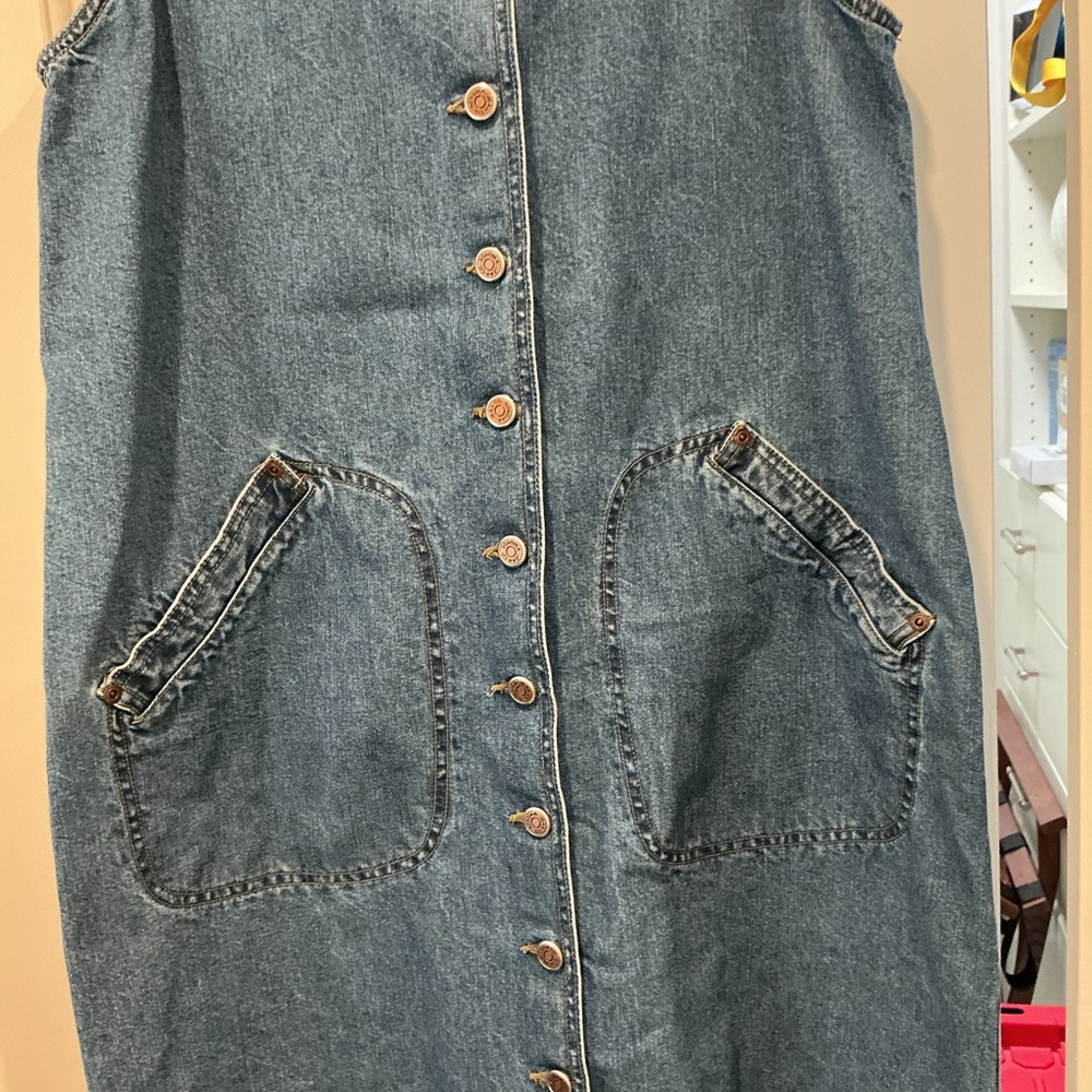 SONOMA Blue Denim Maxi Dress with Front Buttons - Picture 8 of 8